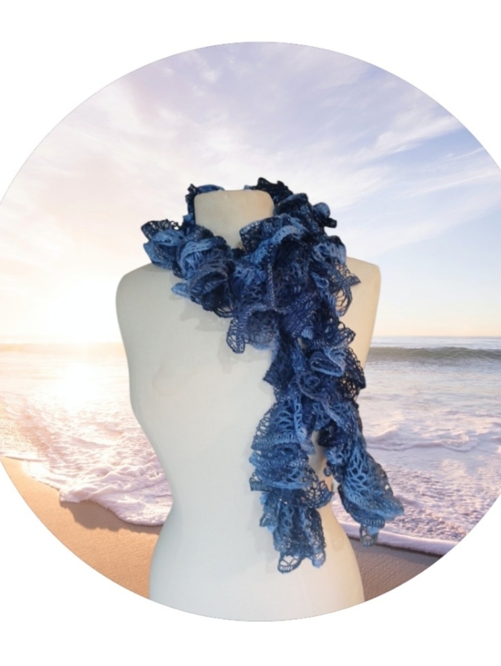 Ruffled Lace Scarf - Women Accessories